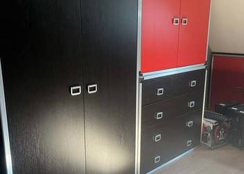 sprzedam zestaw mebli  OX dj metalic czarno czerwone, stan dobry