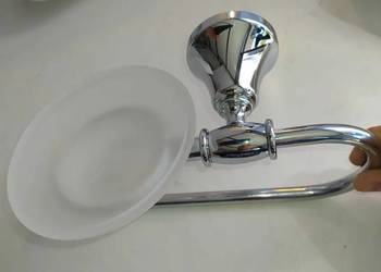 TM23851 wieszak na ręcznik i mydelniczka matowa Tempo Bagno