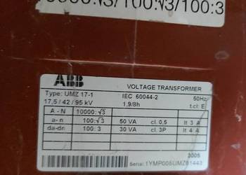 Przekładniki napięiowe UMZ17-1 10000:V3/100:V3/100:3 V/V/V