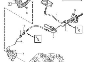 VOLVO S60 V60 przewod wysprzeglika pompki sprzegla 31259443