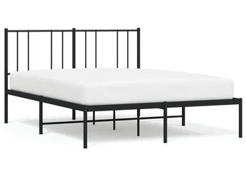 Łóżko Metalowe Czarne Rama Łóżka Ze Stelażem 120x200 cm WM-352478