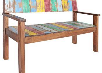 vidaXL Ławka, 115 cm, lite drewno z odzysku(SKU:326182)