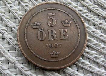Szwecja 5 Ore 1907r