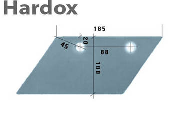 Lemiesz przedpłużka HARDOX 3363715/L części do pługa LEMKEN