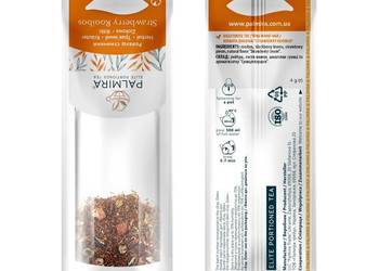 Palmira Strawberry Rooibos - liściasta ziołowa herbata do zaparzacza
