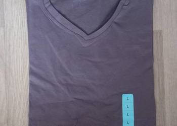 brązowy t-shirt męski Sinsay