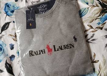 Sweter bawełniany Ralph Lauren regular fit - ciemnoszary, rozmiar M