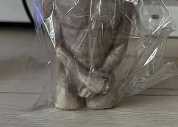 Świeca rzeźba tors męski brązowa Handmade – prezent