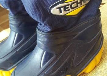 Granatowo żółte śniegowce rozmiar 24-25