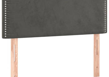 Zagłówek do łóżka z LED ciemnoszary 80x5x78/88 cm aksamit WM-3121503