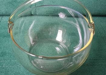 Koszyk szklany bomboniera patera z prl 14cmx14cm