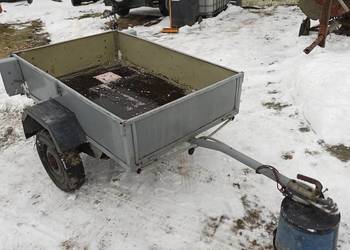 Przyczepka ogrodowa do quada traktorka ogrodowego stalowa na resorach