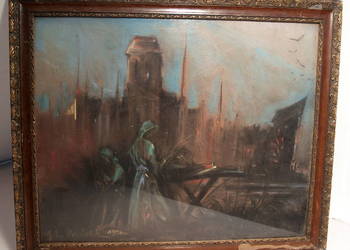Stary obraz w bardzo dobrym stanie z 1906 r