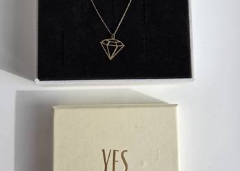 Naszyjnik złoty diament 45 cm oryginalne opakowanie