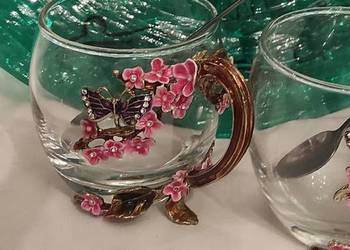 LUXURY ❤ GLASSYFI TEFFANIA
 HANDMADE ENAMEL CUP & SPOON ❤

F