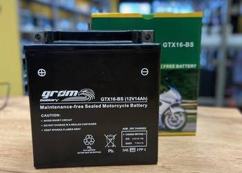Akumulator motocyklowy GROM GTX16-BS YTX16-BS 12V 14Ah 230A