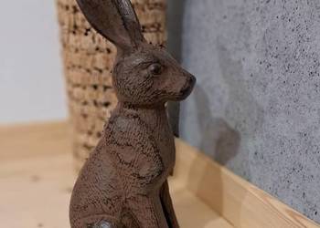 Żeliwna figurka Zając M&S Garden | Solidna Ozdoba Ogrodowa 27cm Żeliwo