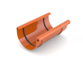 Bryza PVC Złączka rynny 75 mm ceglasty