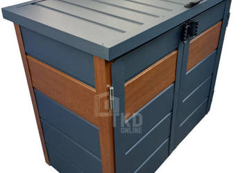 Zabudowa koszy na śmieci wiata obudowa kubłów 120x65x110 cm 2x120L TKD332