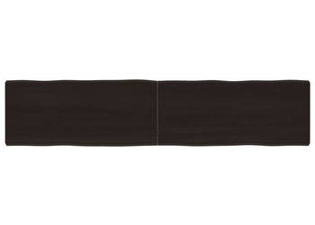 Blat ciemnobrązowy 180x40x(2-6) cm drewno z naturalną krawędzią WM-364041