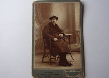 Harbin - stare zdjęcie kartonikowe CDV - foto. Podolski, mężczyzna