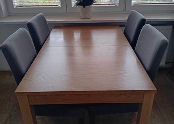 Stół rozkładany BJURSTA i 4 krzesła HENRIKSDAL IKEA