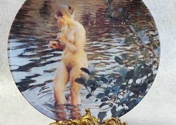 PORCELANOWY KOLEKCJONERSKI TALERZ RÖRSTRAND "HUTTRANDE FLICKA" Ø 21CM ANDER