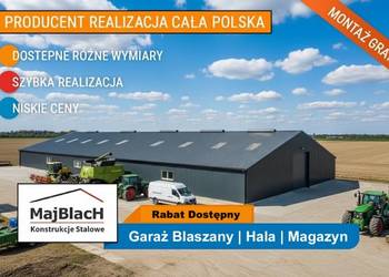 Garaż Blaszany Dwuspadowy | Złoty Dąb |RAL | Grafit    - Maj-Blach
