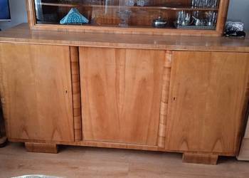 Drewniany kredens Swarzędzki PRL antyk w stylu art deco