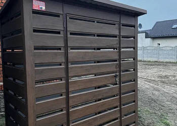 Domek ROD na narzędzia działke drewno