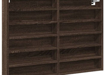 Witryna brązowy dąb 80x85x58 cm materiał drewnopochodny WM-847960