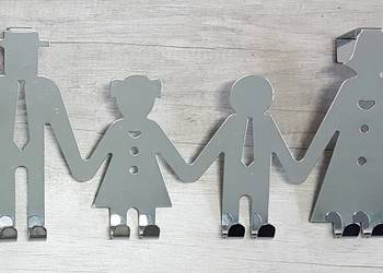 Wieszak na drzwi stalowy chrom 28 cm 8 haczyków