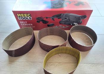 Szlifierka taśmowa Meec Tools 600W, 75x457 (używana, gwarancja Jula)