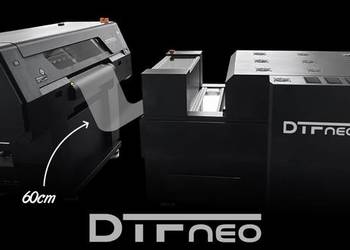 Usługa druku DTF 60cm z rolki na wymagające tkaniny.