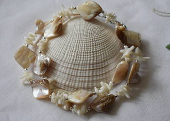 Naszyjnik masa perłowa koral