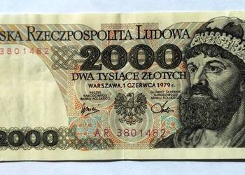 Banknot 2 000 zł. z 1979 seria AR