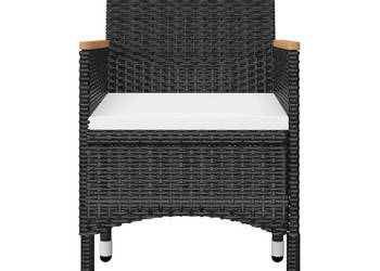3-częściowy zestaw mebli ogrodowych czarny WM-3067675