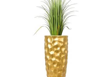 Złota donica perłowa muszelkowa Glamour Premium 90