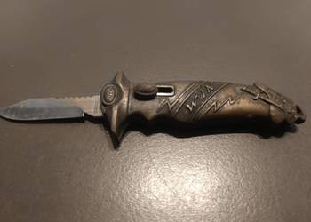 Stary miniaturowy brelok wysuwany nożyk