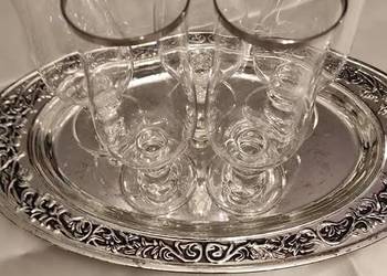 Wysokie ekskluzywne kieliszki tulipanowe 
ze szkła kryształowego z dekoracy