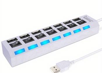 7 portów LED Adapter USB 2.0 Hub