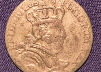 Prusy 6 groszy Brandenburgia 17?? ,Fryderyk II- srebrna K7