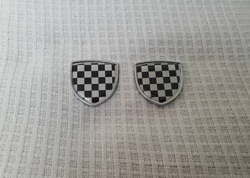 EMBLEMAT SZACHOWNICA SPORTOWA ZESTAW BADGE CHECKERED FLAG SET