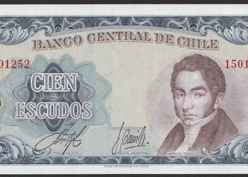 Chile 100 escudos 1960 - stan bankowy UNC