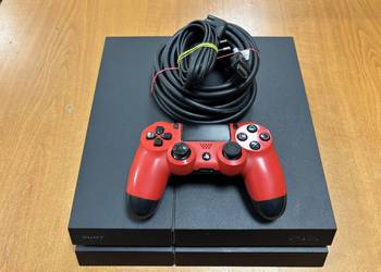 Sony PlayStation 4 FAT 500GB CUH-1216A Matowa + Czerwony Pad