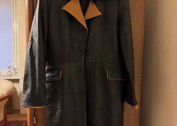 Płaszcz damski S skóra naturalna czarny vintage retro Poetics brand