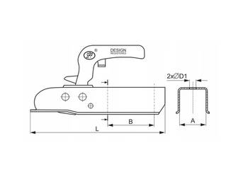 Zaczep Holowniczy 1300Kg Kwadrat 60mm ZSK-1300I
