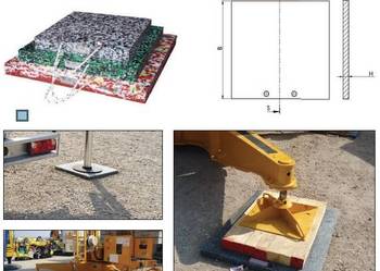 Podkład pod stopy podpór  żuraw, dźwig