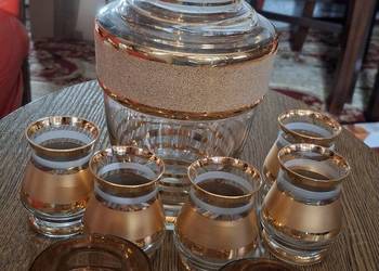 Serwis do alkoholu złocony