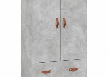 Wysoka szafka szarość betonu 695x31x115 cm WM-828208